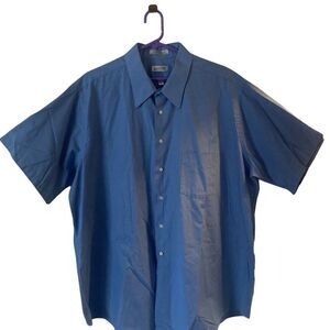 Pre Owned Men’s Arrow Short Sleeve Button Up Shirt Sz 18.5” Big Casual Comfort